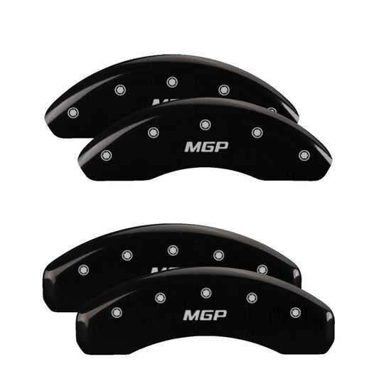 MGP 4 Caliper Covers Engraved Front & Rear MGP Black Finish Silver Char 2019 Toyota CH-R