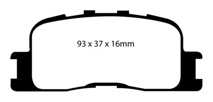 EBC 02-03 Lexus ES300 3.0 Yellowstuff Rear Brake Pads