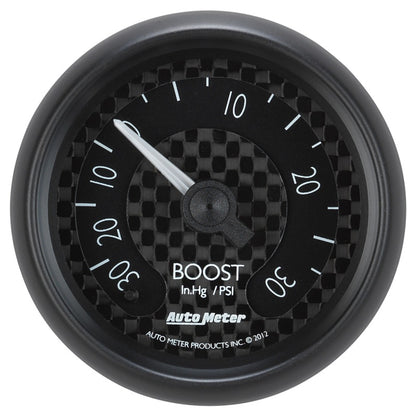 Autometer GT Series 52mm Mechanical 30 In Hg/30 psi Vacuum/Boost Gauge