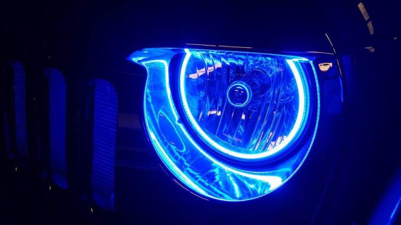 Oracle Jeep Wrangler JK 07-17 LED Waterproof Halo Kit - ColorSHIFT w/ 2.0 Controller SEE WARRANTY