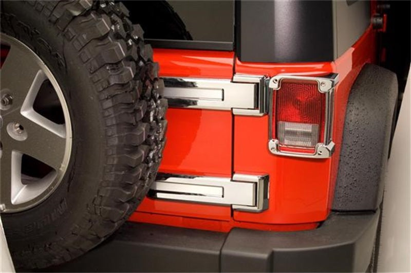 Putco 07-18 Jeep Wrangler - Rear Hinge Cover also Fits Sahara Edition