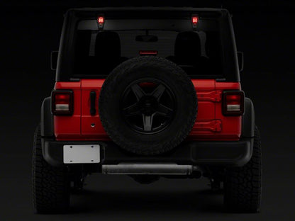 Raxiom 18-23 Jeep Wrangler JL Axial Series Rear Window Glass Hinge LED Lights