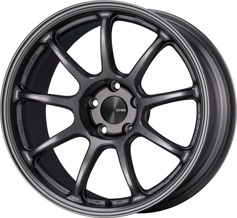 Enkei PF09 17x9 5x114.3 35mm Offset 75mm Bore Dark Silver Wheel