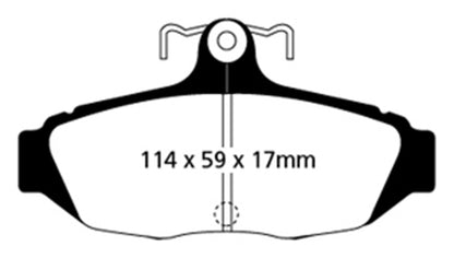 EBC 87-93 Ford Mustang 5.0 Redstuff Rear Brake Pads