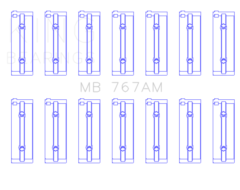 King Toyota 2M/4M/5ME/5MGE/7MGE/7MGTE (Size +1.0) Main Bearing Set