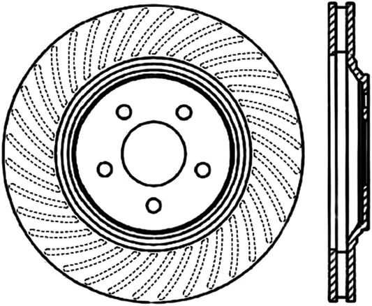 StopTech Power Slot 94-04 Ford Mustang Front Left Slotted CRYO Rotor