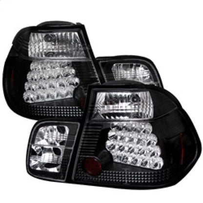 Spyder BMW E46 3-Series 99-01 4Dr LED Tail Lights Black ALT-YD-BE4699-4D-LED-BK