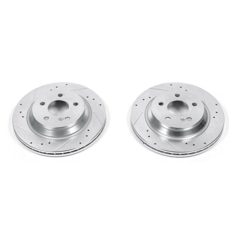 Power Stop 99-03 Mercedes-Benz CL500 Rear Evolution Drilled & Slotted Rotors - Pair