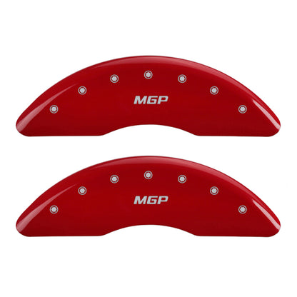 MGP 4 Caliper Covers Engraved Front & Rear MGP Yellow finish black ch