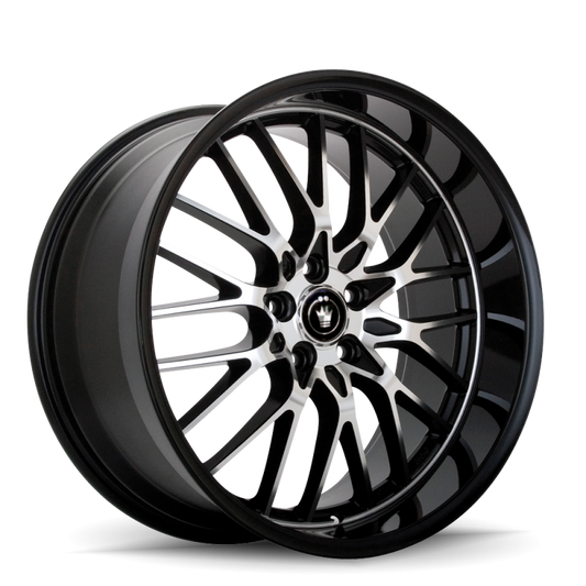 Konig Lace 18x8 5x112 ET35 Black/Machine Spoke