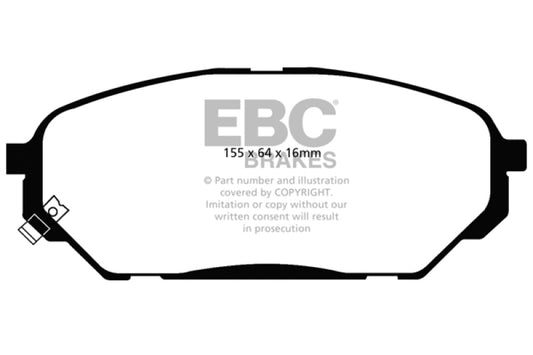 EBC 07-12 Hyundai Veracruz 3.8 Greenstuff Front Brake Pads