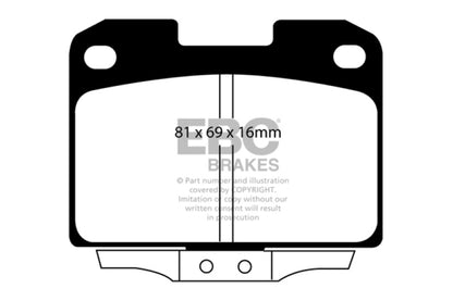 EBC 94-96 Dodge Stealth 3.0 4WD Greenstuff Rear Brake Pads