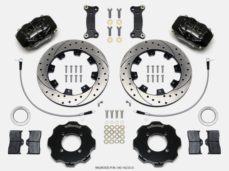 Wilwood Forged Dynalite Front Hat Kit 12.19in Drilled 2016-Up Mazda MX5 Miata w/ Lines