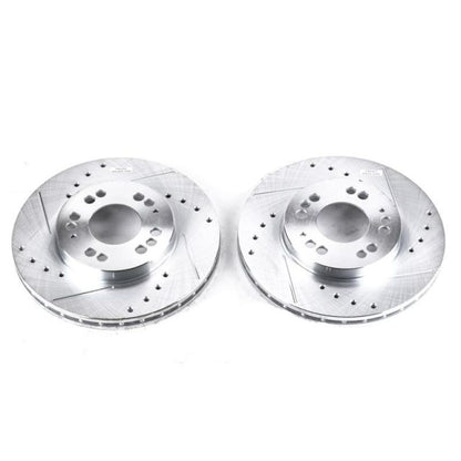 Power Stop 91-96 Dodge Stealth Front Evolution Drilled & Slotted Rotors - Pair