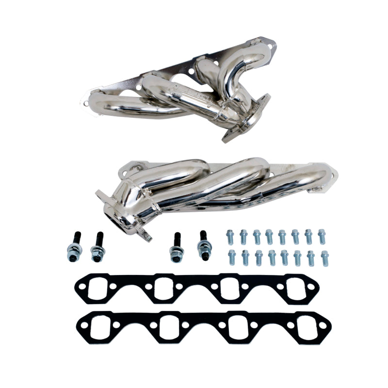 BBK 87-95 Ford F150 Truck 5.0 302 Shorty Unequal Length Exhaust Headers - 1-5/8 Silver Ceramic