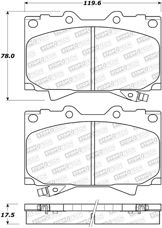 StopTech Sport Brake Pads w/Shims and Hardware - Rear