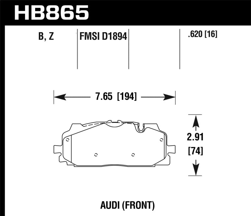 Hawk 18-19 Audi S5 Performance Ceramic Street Front Brake Pads