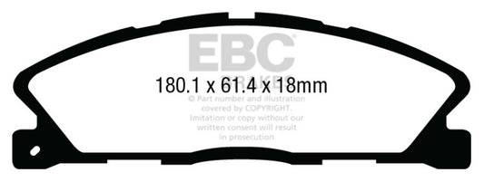 EBC 13-19 Ford Explorer 3.5TT Greenstuff Front Brake Pads