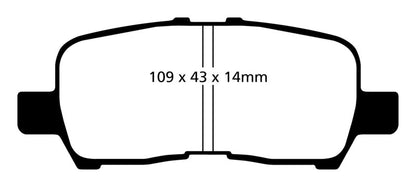 EBC 05-09 Buick Allure (Canada) 3.6 Yellowstuff Rear Brake Pads