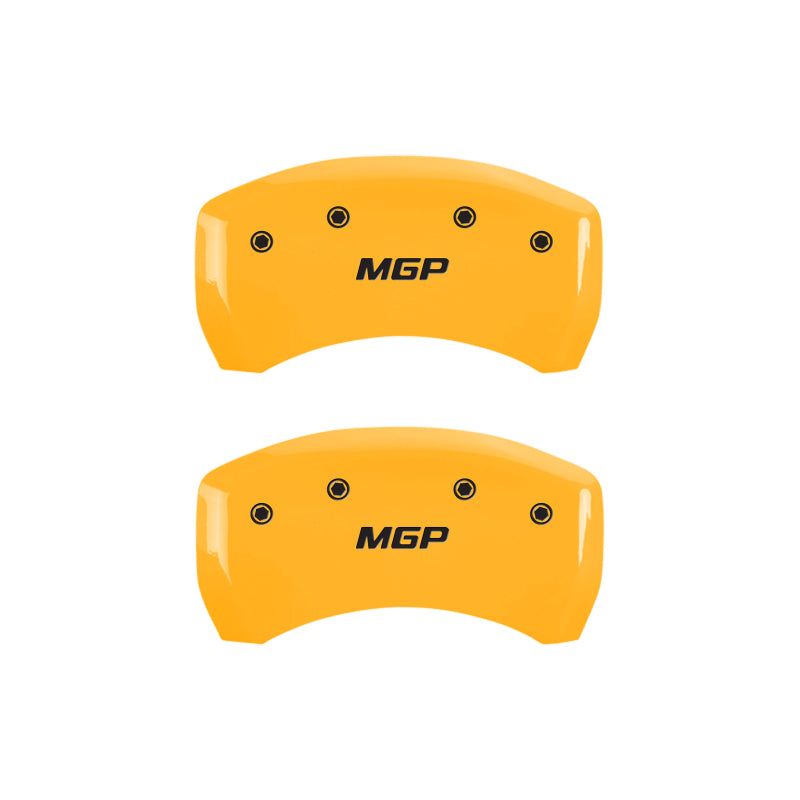 MGP 4 Caliper Covers 98-02 Pontiac Firebird (Ex WS6) Front Pontiac Rear Arrow Blk Finish Silver Char