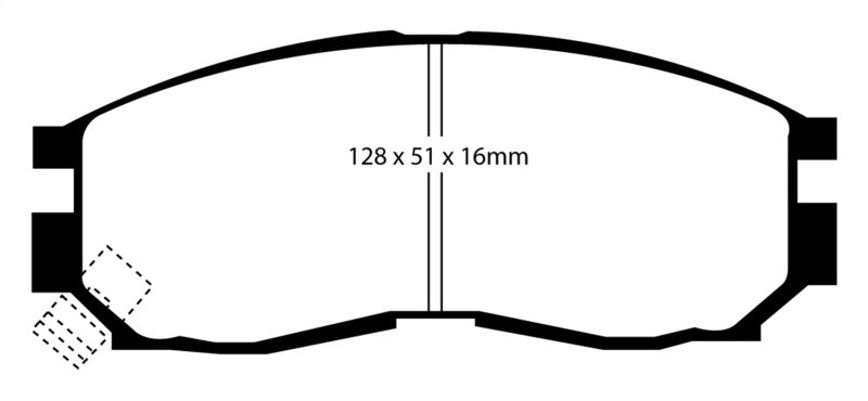 EBC 95-99 Chrysler Sebring Coupe 2.0 Yellowstuff Front Brake Pads