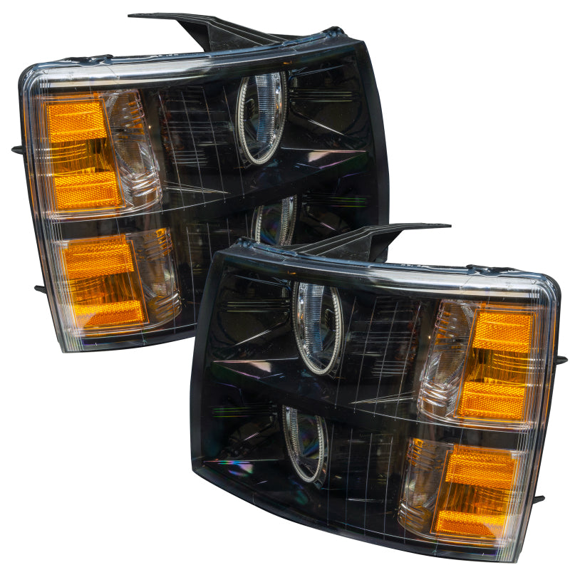 Oracle Lighting 07-13 Chevrolet Silverado Assembled Halo Headlights Round Style -Red SEE WARRANTY