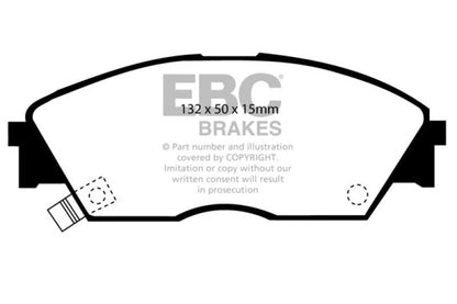 EBC 90-92 Honda Civic CRX 1.6 Si Redstuff Front Brake Pads