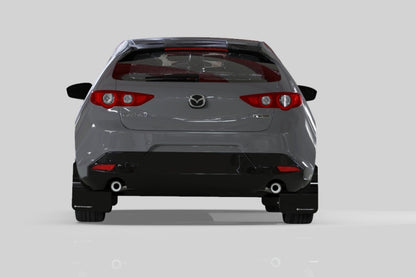 Rally Armor 19-24 Mazda3 Hatchback Red UR Mud Flap w/White Logo