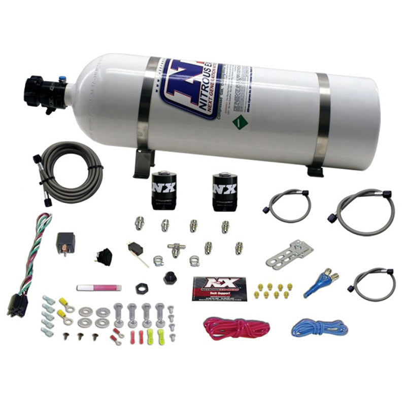 Nitrous Express All Sport Compact EFI Single Nozzle Nitrous Kit (35-50-75 HP) w/15lb Bottle