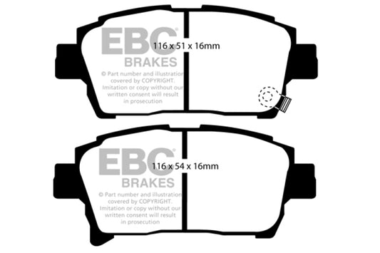 EBC 03-07 Scion XA 1.5 Ultimax2 Front Brake Pads