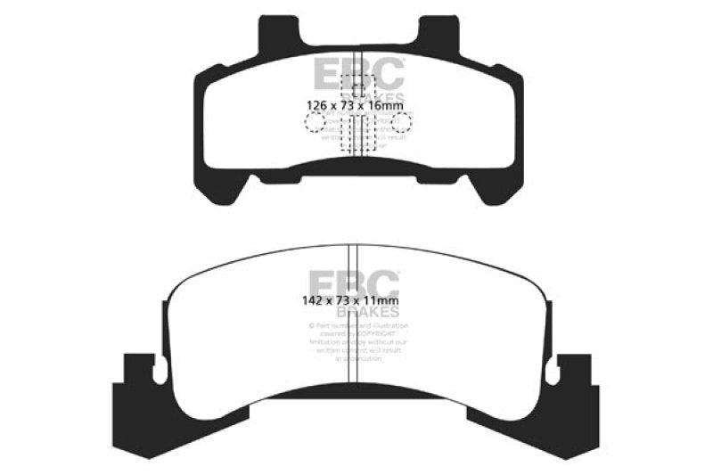 EBC 85-87 Buick Skyhawk 1.8 Turbo Ultimax2 Front Brake Pads