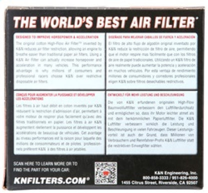 K&N Universal Air Filter - 2-7/16in Flange x 3-1/2in OD x 4in Height