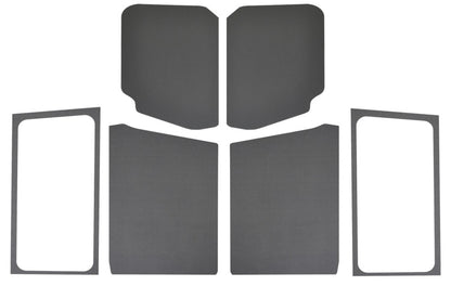 DEI 18-23 Jeep Wrangler JL 2-Door Boom Mat Complete Headliner Kit - 7 Piece - Gray Leather Look