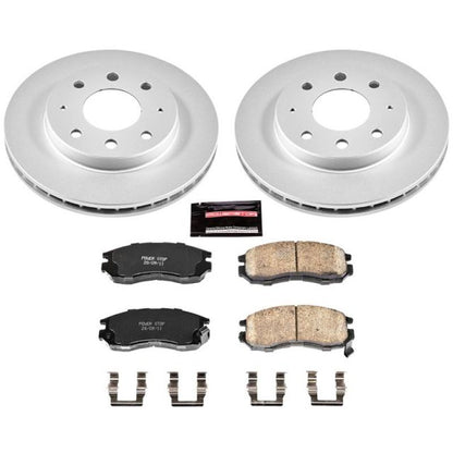 Power Stop 93-95 Eagle Summit Front Z17 Evolution Geomet Coated Brake Kit