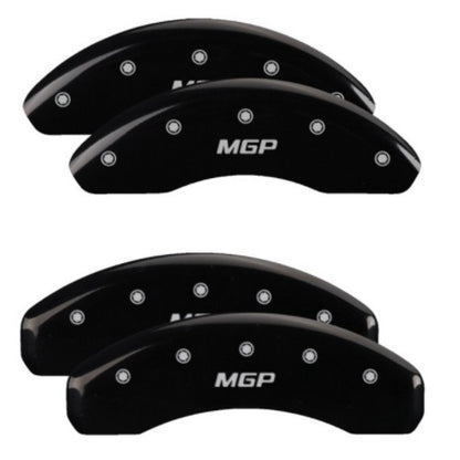 MGP 4 Caliper Covers Engraved Front & Rear MGP Black Finish Silver Char 2019 Toyota CH-R