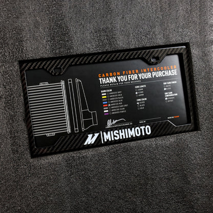 Mishimoto Universal Carbon Fiber Intercooler - Matte Tanks - 600mm Gold Core - C-Flow - GR V-Band