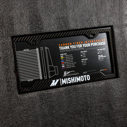 Mishimoto Universal Carbon Fiber Intercooler - Gloss Tanks - 450mm Silver Core - C-Flow - GR V-Band