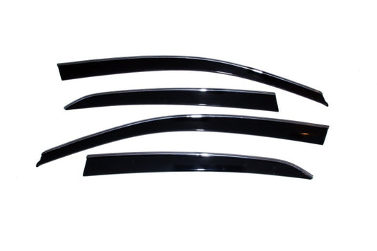 AVS 08-12 Honda Accord Ventvisor Low Profile Deflectors 4pc - Smoke w/Chrome Trim