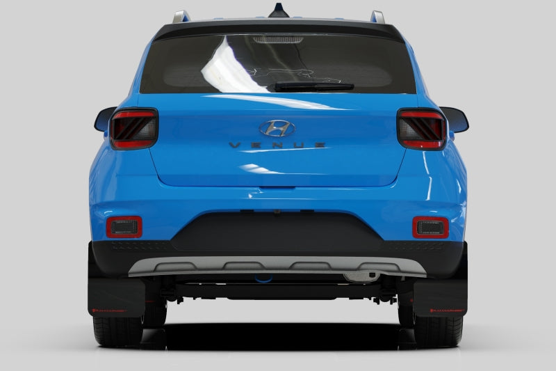 Rally Armor 20-25 Hyundai Venue Black Mud Flap Grey Logo