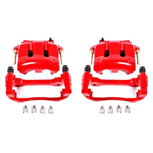 Power Stop 05-14 Ford Mustang Front Red Calipers w/Brackets - Pair