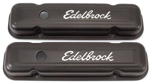 Edelbrock Valve Cover Signature Series Pontiac 1962-1979 301-455 CI V8 Low Black