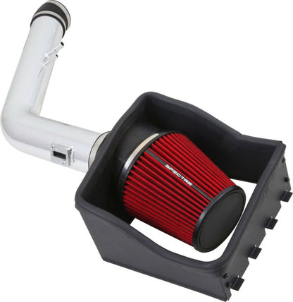 Spectre 11-14 Ford F250/350 V8-6.2L F/I Air Intake Kit - Polished w/Red Filter