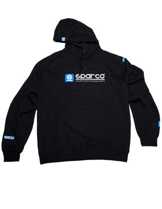 Sparco Swtshrt Hooded Www Blk Lrg