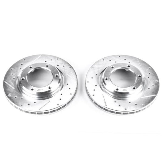 Power Stop 96-97 Lexus LX450 Front Evolution Drilled & Slotted Rotors - Pair