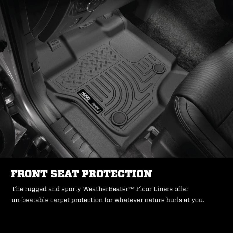 Husky Liners 15-19 F-150 SuperCab Weatherbeater Black Front & 2nd Seat Floor Liners