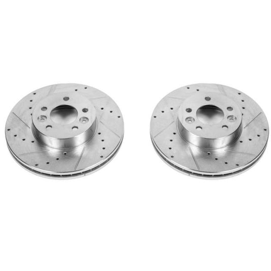 Power Stop 98-02 Ford Crown Victoria Front Evolution Drilled & Slotted Rotors - Pair