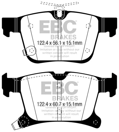 EBC 2016+ Chrysler Pacifica (RU) 3.6L Yellowstuff Rear Brake Pads