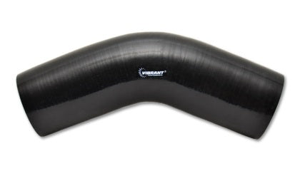 Vibrant - 4 Ply Reinforced Silicone Elbow Connector - 2.5in I.D. - 45 deg. Elbow (BLACK)