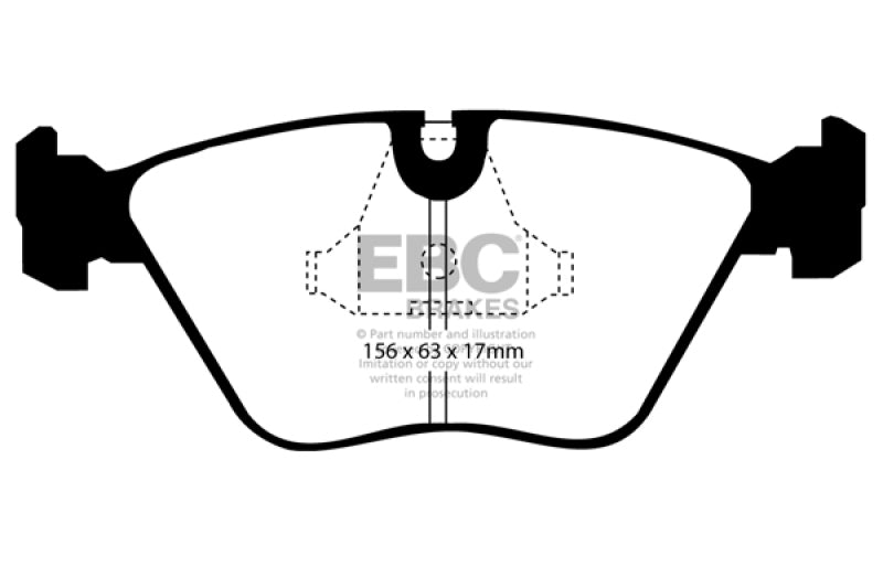 EBC 89-91 Audi 200 2.2 Turbo (ATE) Redstuff Front Brake Pads