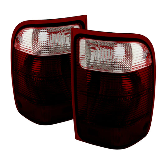 Xtune Ford Ranger 2001-2011 OEM Style Tail Lights Red Smoked ALT-JH-FR01-OE-RSM